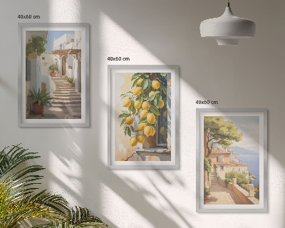 Sada nástenných dekorácií Výhľad na more z Lemon Streets