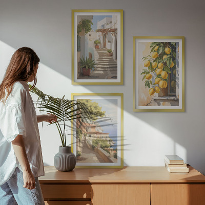 Sada nástenných dekorácií Výhľad na more z Lemon Streets