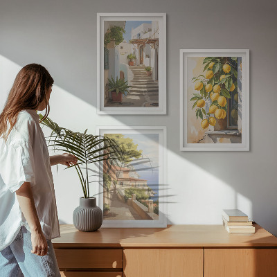 Sada nástenných dekorácií Výhľad na more z Lemon Streets