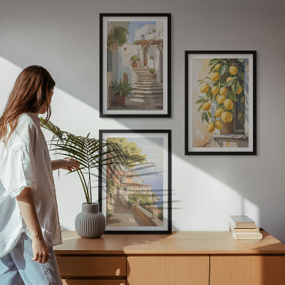 Sada nástenných dekorácií Výhľad na more z Lemon Streets