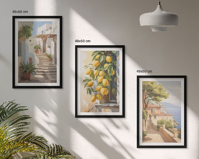 Sada nástenných dekorácií Výhľad na more z Lemon Streets