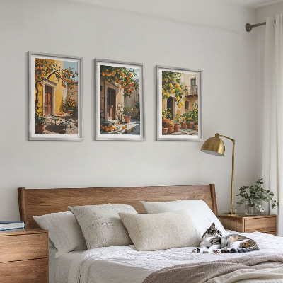 Sada nástenných dekorácií Citrusové ovocné rastliny do záhrady
