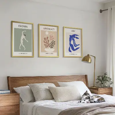 Sada nástenných dekorácií štýlové rastlinné motívy v štýle Matisse
