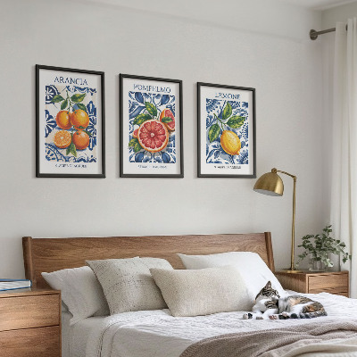 Sada nástenných dekorácií Talianske citrusové módne plagáty