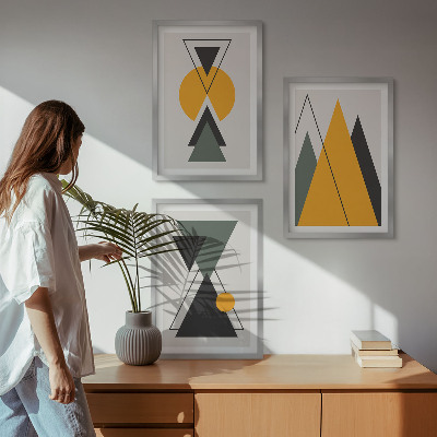 Nástenná galéria Abstraktné geometrické tvary