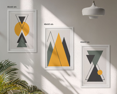 Nástenná galéria Abstraktné geometrické tvary