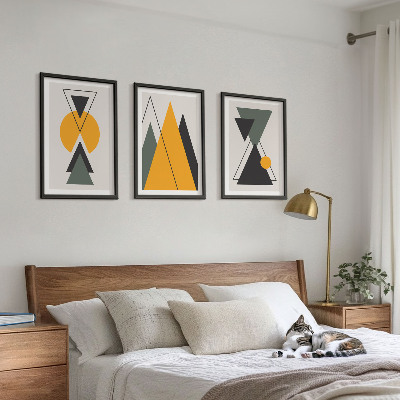 Nástenná galéria Abstraktné geometrické tvary