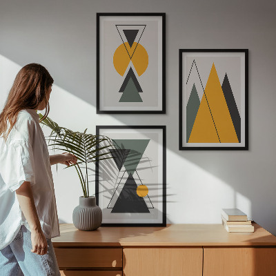 Nástenná galéria Abstraktné geometrické tvary