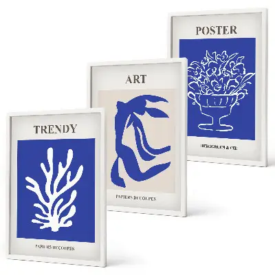 Nástenná galéria abstraktné plagáty v štýle Matisse