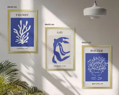 Nástenná galéria abstraktné plagáty v štýle Matisse