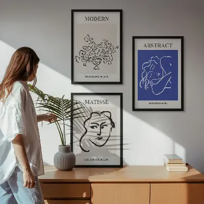 Sada nástenných dekorácií moderné plagáty v štýle Matisse