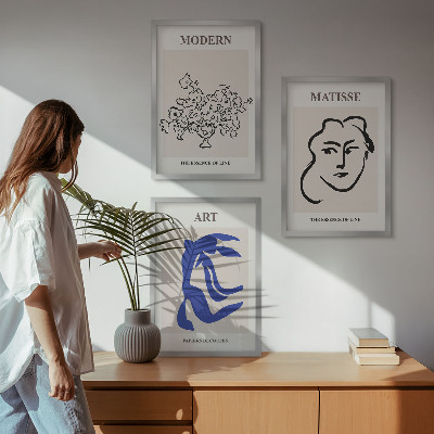 Nástenná galéria Abstraktné minimalistické plagáty