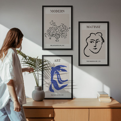 Nástenná galéria Abstraktné minimalistické plagáty