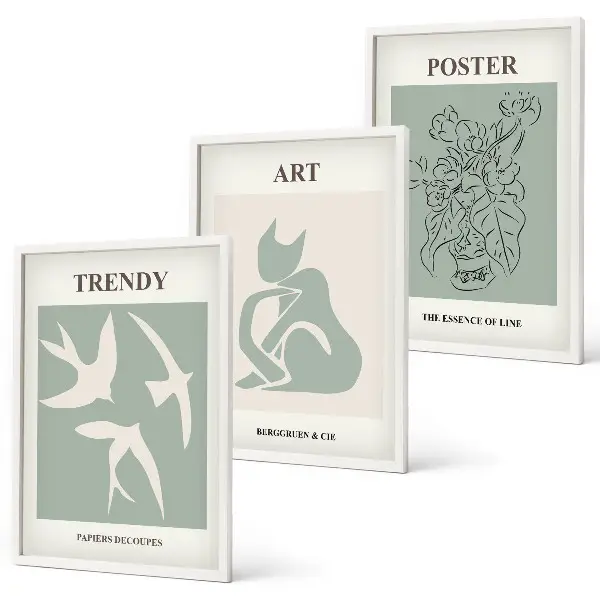 Sada nástenných dekorácií štýlové ilustrácie v štýle Matisse