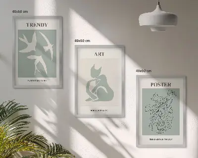 Sada nástenných dekorácií štýlové ilustrácie v štýle Matisse