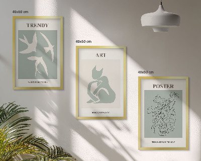 Sada nástenných dekorácií Matisseove štýlové ilustrácie
