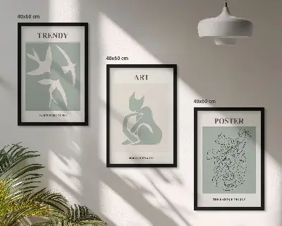 Sada nástenných dekorácií štýlové ilustrácie v štýle Matisse