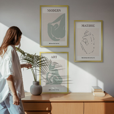 Sada nástenných dekorácií Abstraktné pastelové postavy