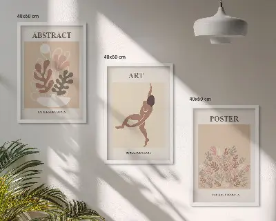 Sada nástenných dekorácií štýlové kompozície v štýle Matisse
