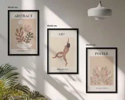 Sada nástenných dekorácií štýlové kompozície v štýle Matisse