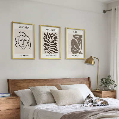 Nástenná galéria Štýlová grafika, čiary, postavy