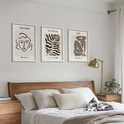 Nástenná galéria Štýlová grafika, čiary, postavy