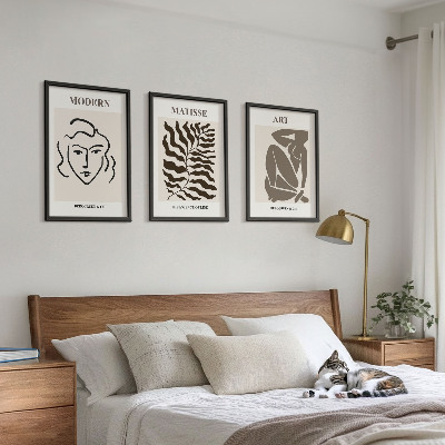 Nástenná galéria Štýlová grafika, čiary, postavy