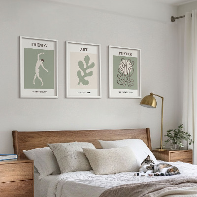Nástenná galéria Abstraktné rastlinné figúrky