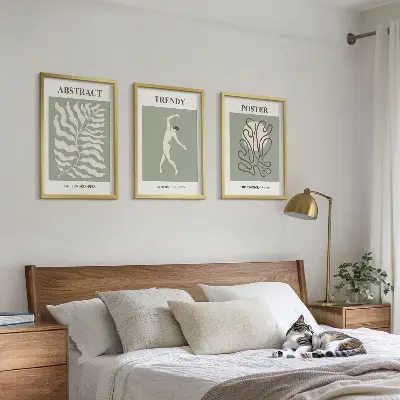 Sada nástenných dekorácií s motívom rastlinných vzorov v štýle Matisse