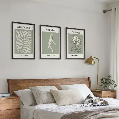 Sada nástenných dekorácií s motívom rastlinných vzorov v štýle Matisse