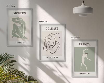 Sada nástenných dekorácií Štýlové minimalistické postavy