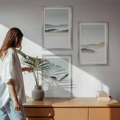 Nástenná galéria Minimalistické pastelové hory