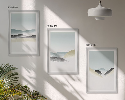 Nástenná galéria Minimalistické pastelové hory