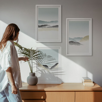 Nástenná galéria Minimalistické pastelové hory