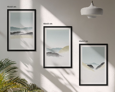 Nástenná galéria Minimalistické pastelové hory