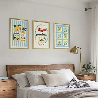 Nástenná galéria Ilustrácie kuchyne v stredomorskom štýle