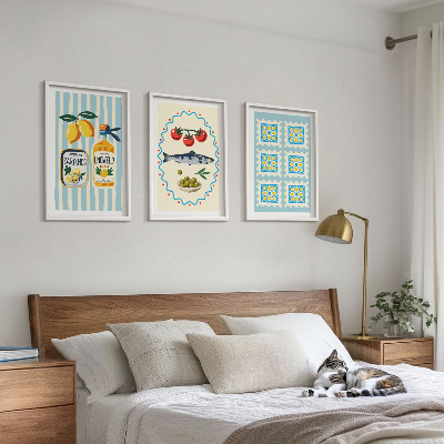 Nástenná galéria Ilustrácie kuchyne v stredomorskom štýle