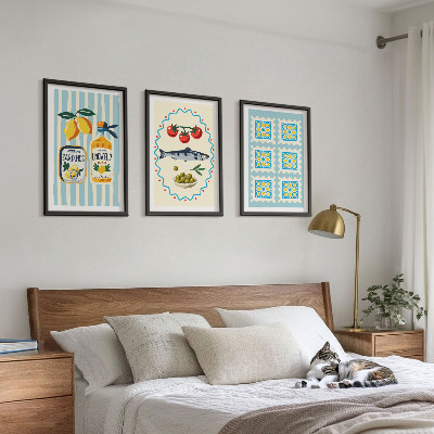 Nástenná galéria Ilustrácie kuchyne v stredomorskom štýle