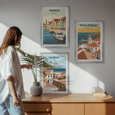 Nástenná galéria Výhľady na európske pobrežné mestá