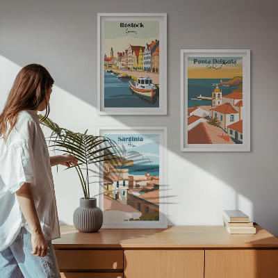 Nástenná galéria Výhľady na európske pobrežné mestá