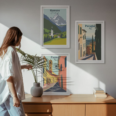 Sada nástenných dekorácií Horské krajiny a Taliansko