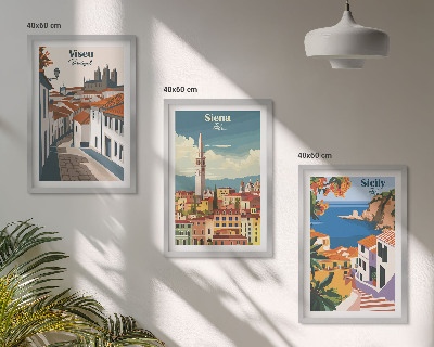 Sada nástenných dekorácií Retro ilustrácie svetových miest