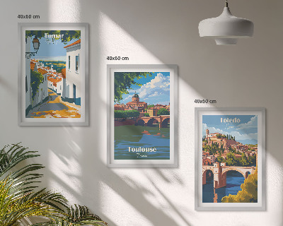 Sada nástenných dekorácií Retro mestská grafika