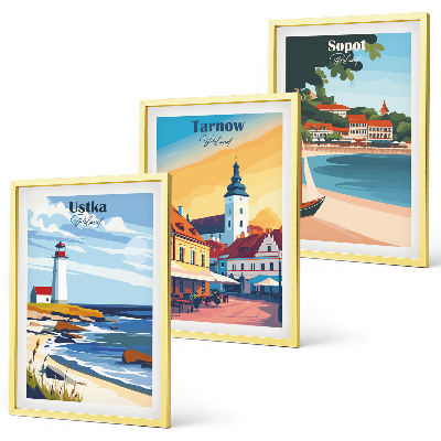 Sada nástenných dekorácií Výhľad na mesto Ustka Tarnów Sopot