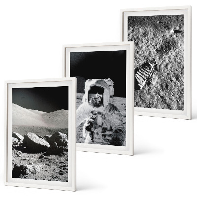 Sada nástenných dekorácií Fotografie mesačného astronauta z NASA