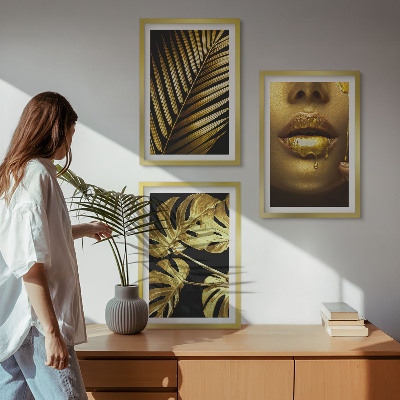 Nástenná galéria Ústa ženy z palmy Monstera