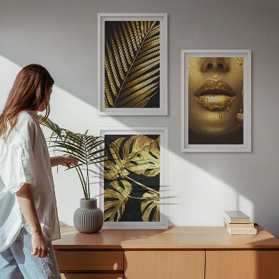 Nástenná galéria Ústa ženy z palmy Monstera