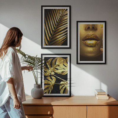 Nástenná galéria Ústa ženy z palmy Monstera