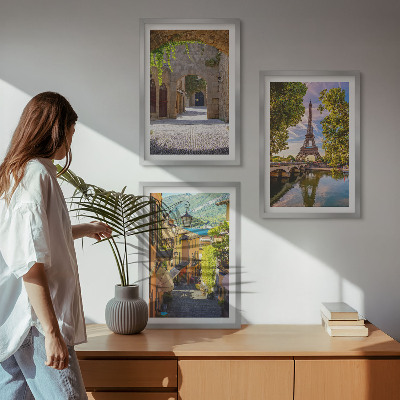 Sada nástenných dekorácií Ulice architektúry Eiffelovcov