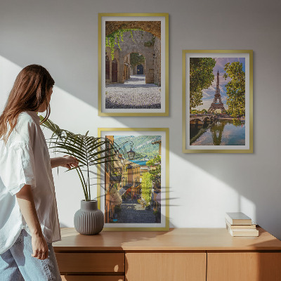 Sada nástenných dekorácií Ulice architektúry Eiffelovcov